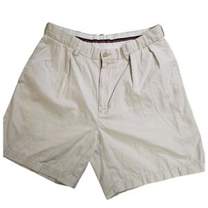 VTG Polo Golf Ralph Lauren Shorts Mens 34 Khaki Flat Front Chino Casual Classic